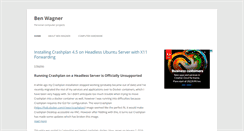 Desktop Screenshot of benwagner.net